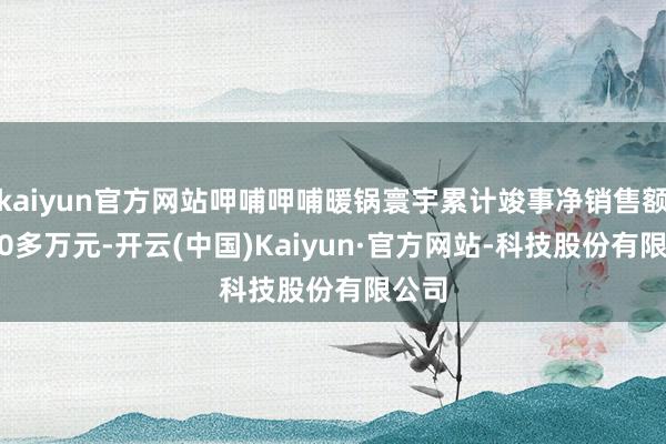 kaiyun官方网站呷哺呷哺暖锅寰宇累计竣事净销售额6500多万元-开云(中国)Kaiyun·官方网站-科技股份有限公司