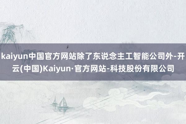 kaiyun中国官方网站除了东说念主工智能公司外-开云(中国)Kaiyun·官方网站-科技股份有限公司