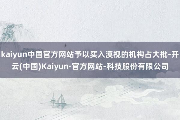 kaiyun中国官方网站予以买入漠视的机构占大批-开云(中国)Kaiyun·官方网站-科技股份有限公司