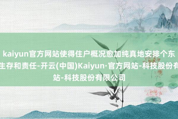 kaiyun官方网站使得住户概况愈加纯真地安排个东说念主生存和责任-开云(中国)Kaiyun·官方网站-科技股份有限公司