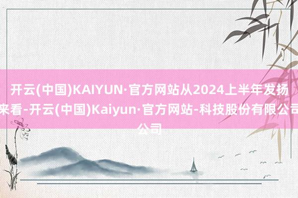 开云(中国)KAIYUN·官方网站从2024上半年发扬来看-开云(中国)Kaiyun·官方网站-科技股份有限公司