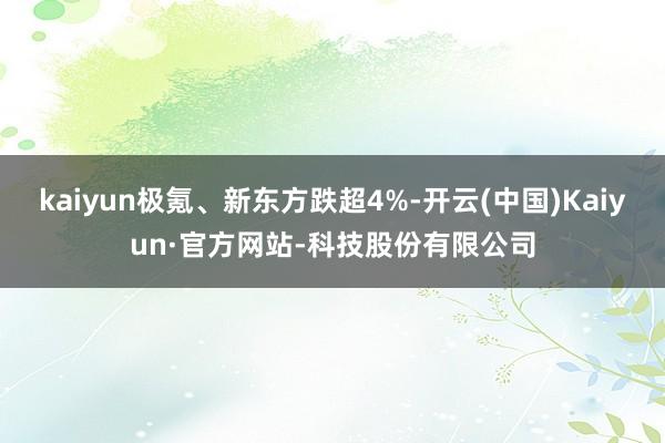 kaiyun极氪、新东方跌超4%-开云(中国)Kaiyun·官方网站-科技股份有限公司