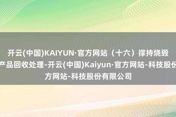 开云(中国)KAIYUN·官方网站(十六)撑持烧毁电器电子产品回收处理-开云(中国)Kaiyun·官方网站-科技股份有限公司