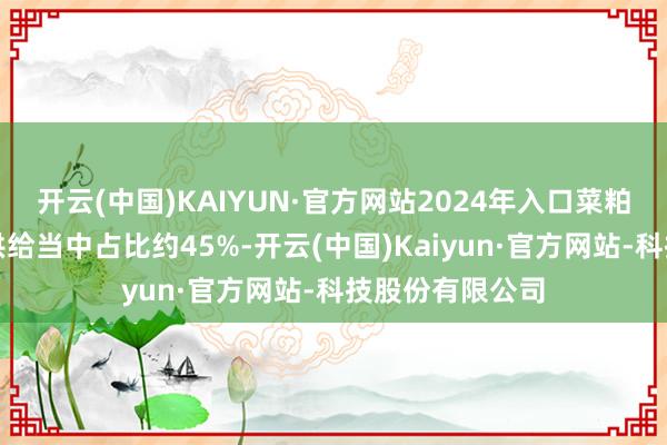 开云(中国)KAIYUN·官方网站2024年入口菜粕在中国菜粕总供给当中占比约45%-开云(中国)Kaiyun·官方网站-科技股份有限公司